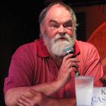 Ken Castner III answers a question at a city council and mayoral candidate forum Tuesday, Sept. 11, 2018 at Alices Champagne Palace in Homer, Alaska. Castner is running for Homer mayor. (Photo by Megan Pacer/Homer News)