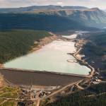 The wall of the Red Chris tailings pond is a little less than 350 feet, or about the height of a 35-story building. It follows the same design as the Mount Polley tailings dam, which broke in 2014, sending 24 million cubic meters of toxic mine tailings into the Fraser River watershed. It is designed, however, to hold 305 million cubic meters of mine waste  seven times more than Mount Polley. Both mines are owned by Imperial Metals. (Courtesy Photo | Garth Lenz via Salmon State)