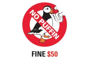 On Oct. 1, 2018, Alaska businesses will be required to put up signs like this available from the State of Alaska to indicate that workplaces are now smoke-free. (Image provided, State of Alaska)