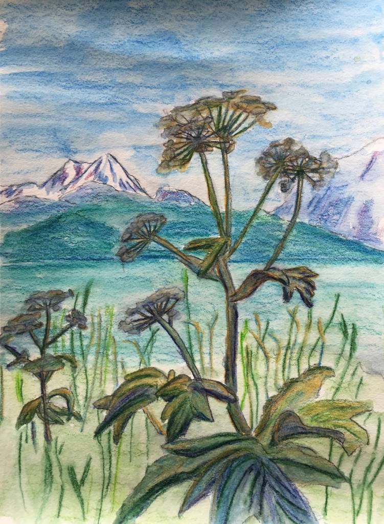 A watercolor painting by Karen Jackman on exhibit at Ptarmigan Arts. (Photo provided)
