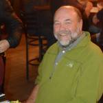 Willy Dunne waits for election results at Alices Champagne Palace on election day, Tuesday, Oct. 2, 2018, in Homer, Alaska. Running for re-election to Kenai Peninsula Borough Assembly, District 9, in unofficial results Dunne is the apparent winner. (Photo by Michael Armstrong/Homer News)