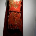 Keren Lowells Ozymandias, part of her show at Bunnell Street Arts Center as seen at the First Friday, Oct. 6, 2018, opening in Homer, Alaska. The title refers to Percy Bysshe Shelleys poem,Ozymandias. Many of Lowells garments have poetic references. (Photo by Michael Armstrong/Homer News)