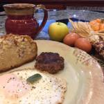 Apple cheddar and sage scones spice up a Homer country breakfast in this photo taken by Teri Robl on Oct. 17, 2018, in Homer, Alaska. (Photo by Teri Robl)
