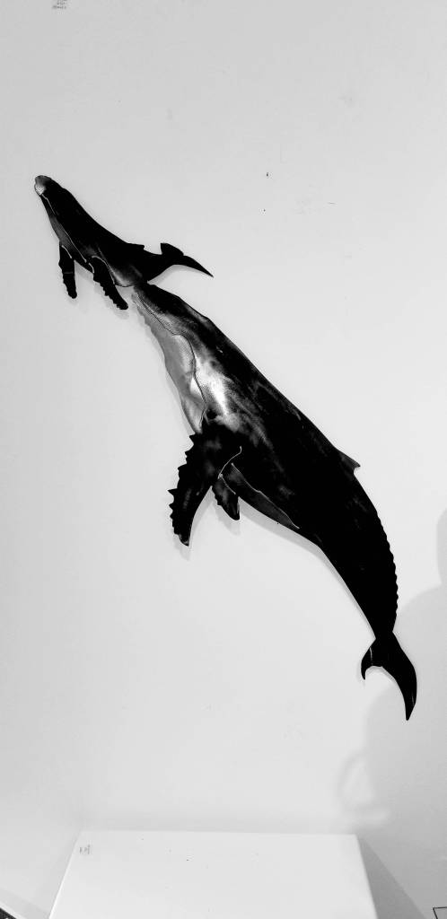 Artist Jackie McGahans metal sculpture, on display at Fireweed Gallery in Homer, Alaska. (Photo provided)