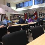 <span class="neFMT neFMT_PhotoCredit">Photo by Victoria Petersen/Peninsula Clarion</span>                                Parents, teachers, staff and concerned public gather at the Kenai Central High School library to listen to Superintendent Sean Dusek and Assistant Superintendent Dave Jones discuss the future Kenai Peninsula Borough School District budget on Tuesday in Kenai.