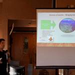 Patrick Mede, co-owner with his wife, Monica, of Ulmers Drug & Hardware, speaks about the importance of shopping local at the monthly luncheon of the Homer Chamber of Commerce and Visitor Center on Tuesday, Nov. 13, 2018, at the Best Western Bidarka Inn, Homer, Alaska. (Photo by Michael Armstrong/Homer News)