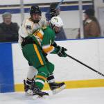 Service High School player Brent Edmonson keeps Homers Alden Ross at bay during a game between the two schools Thursday, Nov. 15, 2018 during the End of the Road Shootout at Kevin Bell Arena in Homer, Alaska. (Photo by Megan Pacer/Homer News)