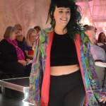 Jahnie Triplett wears a 1980s era jacket by Nancy Wise at the 2018 Wearable Arts on Nov. 17, 2018, in Homer, Alaska. (Photo by Michael Armstrong/Homer News)