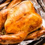 This undated photo provided by Americas Test Kitchen in October 2018 shows a roast turkey in Brookline, Mass. This recipe appears in the cookbook ATB Holiday Entertaining. (Daniel J. van Ackere/Americas Test Kitchen via AP)