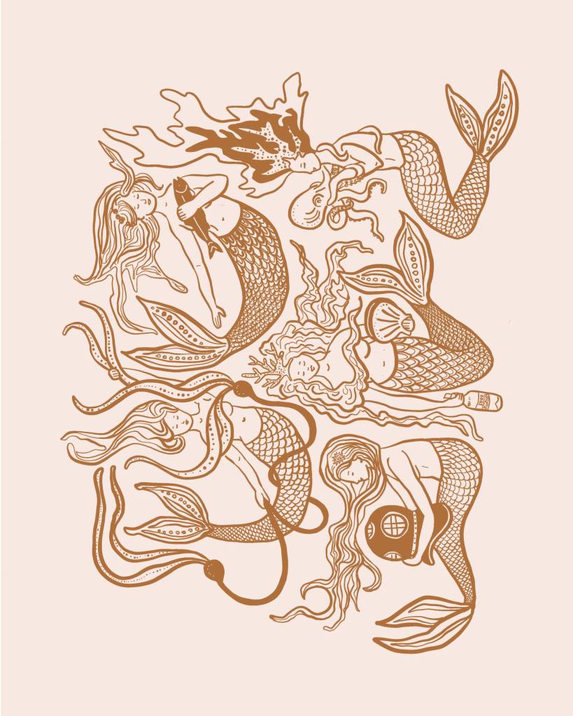 A design by Emma Teal Laukitis, part of her show on display at Grace Ridge Brewery in Homer, Alaska, for December 2018. (Photo provided)