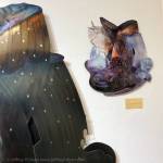 One of Jeffs Creative Edge Metal prints, right, beside the original wall sculpture. (Photo provided)