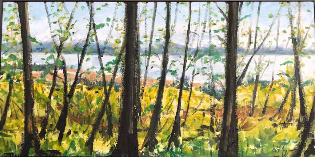 One of Diane Spence-Chormans paintings on display at Fireweed Gallery in Homer, Alaska. (Photo provided)