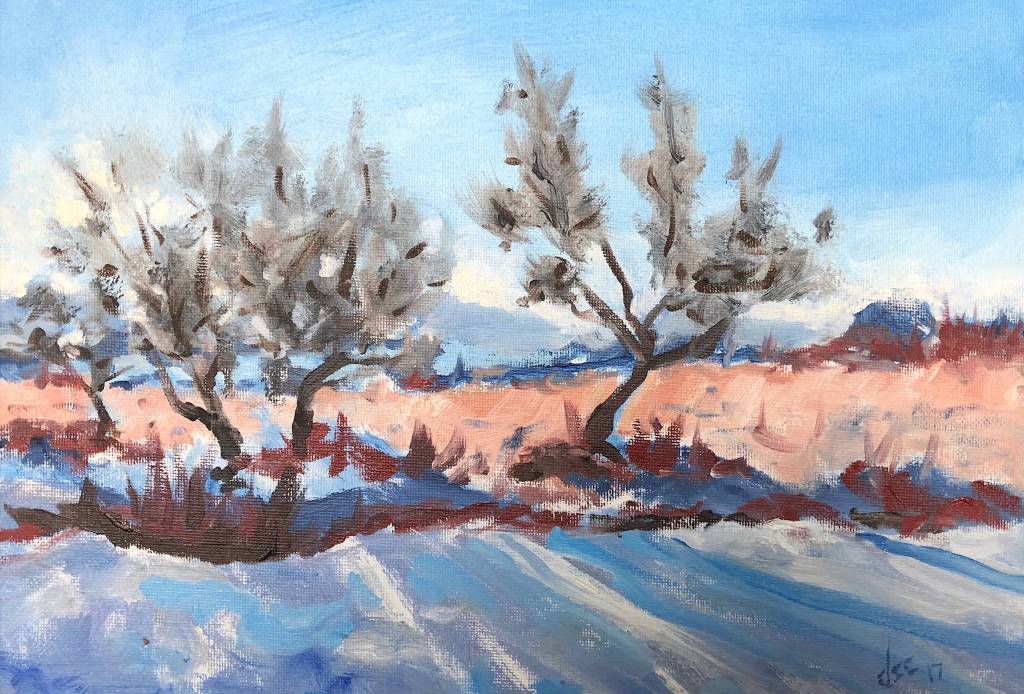 One of Diane Spence Chormans paintings on display at Fireweed Gallery in Homer, Alaska. (Photo provided)