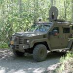 One of the Alaska State Troopers 20,000-pound BearCat armored tactical response vehicles, shown here at a 2013 Special Emergency Reaction Team training session in the Matanuska-Susitna river valley area. (Photo by Megan Peters, Alaska State Troopers)