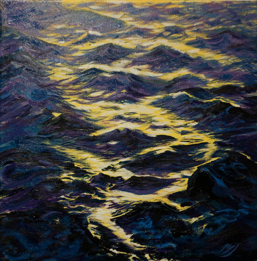 Maria Berniers Chop, one of the works in Bunnell Street Arts Centers 10x10 show. (Photo by Michael Armstrong/Homer News)