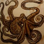 Katie Allens Octopus is part of the Bunnell Street Arts Centers 10x10 show in Homer, Alaska. (Photo by Michael Armstrong/Homer News)