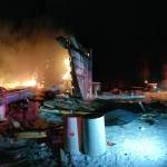 Kachemak Emergency Services firefighters respond to a shop fire off Basargin Road near Homer, Alaska, on Jan. 10, 2019. (Photo provided)