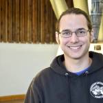 Joel Isaak is a Soldotna-based artist who teaches Denaina language classes at the Kenai Peninsula College, on Thursday, Jan. 17, 2019, in Kenai, Alaska. (Photo by Victoria Petersen/Peninsula Clarion)