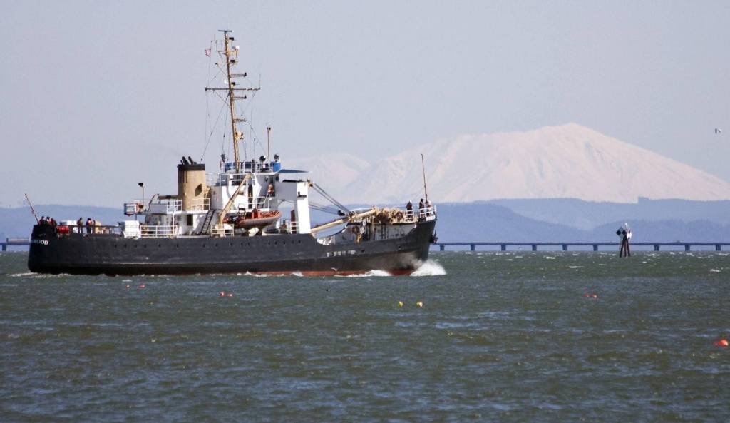 The 180-foot USCGC Ironwood, the first Coast Guard vessel to be homeported in Homer, was decommissioned in Kodiak on Oct. 6, 2000, and now serves as a training vessel for the Job Corps Tongue Point Seamanship Academy in Astoria, Oregon. (Photo courtesy of Daily Astorian).