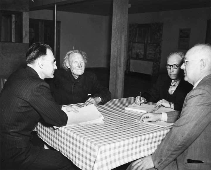 A civil trial, with Judge Kehoe presiding, was held aboard the USCGC Northwind when it visited Homer in November 1948. (Photo by the U.S. Coast Guard)