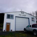 The Shop, a creative art space in Kachemak City, Alaska, started by artists Elissa and David Pettibone, is shown here on Tuesday, Oct. 16, 2018. (Photo by Michael Armstrong/Homer News)