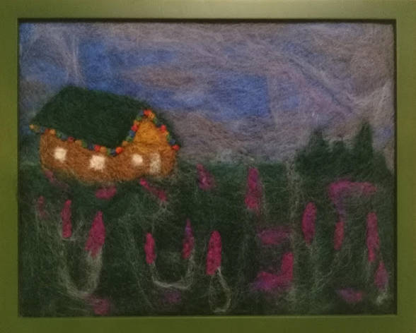 One of Hanna Youngs felt art works showing at Grace Ridge Brewery in Homer, Alaska. The show opens on Jan. 4, 2019. (Photo provided)