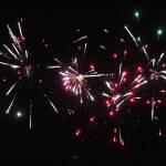 Fireworks explode in the sky above Mariner Park on New Years Eve, Dec. 31, 2018 in Homer, Alaska. (Photo by Megan Pacer/Homer News)