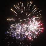 Fireworks explode in the sky above Mariner Park on New Years Eve, Dec. 31, 2018 in Homer, Alaska. (Photo by Megan Pacer/Homer News)