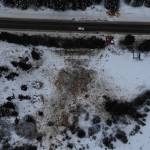 An aerial drone photo shows the extent of the explosion of a house that blew up on Dec. 27, 2018, near Mile 166 Sterling Highway in Homer, Alaska. (Photo by Travis Ogden/Kachemak Emergency Services)
