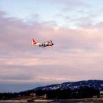 Still working A U.S. Coast Guard C-130 plane flies over the Homer Spit on Tuesday, Jan. 8, 2019, as the pilot practices touch-and-gos at the Homer Airport in Homer, Alaska. The Coast Guard is one of the federal agencies affected by the shutdown. (Photo by Michael Armstrong/Homer News)