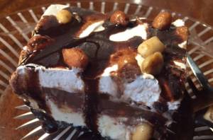 Teri Robls Buster Bar Ice Cream Dessert is the perfect treat for Valentines Day. (Photo by Teri Robl)