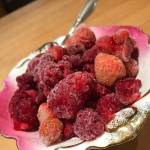 Strawberries and raspberries picked at their peak of perfection, popped into the freezer to be savored throughout the long, dark winter months. What better reason to garden? (Photo by Cecilia Fitzpatrick)