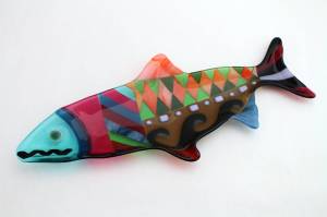 Fused glass art by Nicole Cavalier on display at Ptarmigan Arts. (Photo provided)