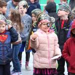 Paul Banks Elementary School students enjoy a celebration of their end of their read-a-thon, while dressed as pirates, on Thursday, March 7, 2019 at the school in Homer, Alaska. (Photo by Megan Pacer/Homer News)