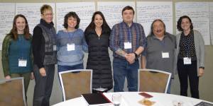 People participate in a workshop revisiting the Exxon Valdez oil spill on Feb. 20, 2019 at the Denaina Center in Anchorage, Alaksa. (Photo courtesy Alaska Sea Grant)