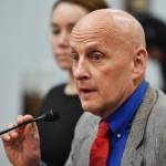 Rep. Dan Ortiz, I-Ketchikan, introduces his bill, House Bill 105, to the House Fisheries Committee on Tuesday, April 2, 2019. The bill relates to claims against protection and indemnity insurance policies of vessel owners. (Michael Penn | Juneau Empire)