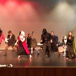 The cast of Star Truck rehearse a scene on Sunday, April 14, 2019, at the Mariner Theatre in Homer, Alaska. (Photo by Sally Oberstein)