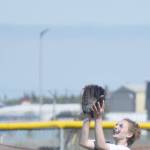Soldotna center fielder Janna Krieger hauls in a pop fly from Homers Brianna Hetrick on Friday, May 24, 2019, during the Northern Lights Conference Softball Tournament at Steve Shearer Memorial Ball Park in Kenai, Alaska. (Photo by Jeff Helminiak/Peninsula Clarion)