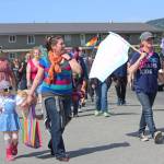 Participants in Homers second Pride Walk make their way up Ocean Drive on Saturday, June 22, 2019 in Homer, Alaska. (Photo by Megan Pacer/Homer News)