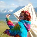 A member of the New Old Time Chautauqua parades down the Homer Spit on its visit in August 2011 in Homer, Alaska. (Homer News file photo)