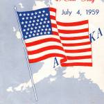 The cover of the program for the first raising of the 49-star U.S. flag on July 4, 1959, at Fort McHenry National Monument in Baltimore, Maryland. (Photo by Marcia Kuszmaul)