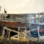 This painting of a Homer boat, Altair, is part of Antoinette Walker s exhibit of encaustic paintings in her July 2019 show at Bunnell Street Arts Center in Homer, Alaska. (Photo by Michael Armstrong/Homer News)