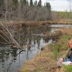 A Cook Inletkeeper volunteer does stream monitoring of Fish Creek, Alaska, in this 2011 file photo. (Photo provided/Cook Inletkeeper)