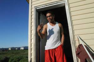 Bill Roth / Anchorage Daily News                                Nimeron Mike was hired as a village police officer in his hometown of Stebbins even though he is a registered sex offender who served six years behind bars. Mike worked as a cop from Dec. 31 to March 29.