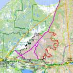 Courtesy Eastern Area Incident Management Team                                A map of the Swan Lake Fire as of Monday.