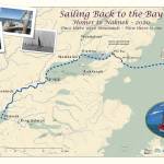 Leaving Homer during July 4, 2020, celebrations, the LML 144, a Bristol Bay sailboat once used for commercial fishing, will follow a decades-old route back to the bay, as shown here on a map showing its proposed voyage. (Map courtesy of Tim Troll)
