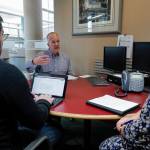 Michael Penn | Juneau Empire                                 U.S. Sen. Dan Sullivan, R-Alaska, speaks during an interview at the Juneau Empire on Monday, Aug. 5, 2019.