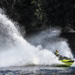 Michael Penn | Juneau Empire                                 Terry Allen rides his jet ski at Auke Lake on Monday, Aug. 19, 2019.
