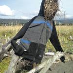 Straw man Someone stuffed with grass a coat that washed up on the Homer Spit beach on Thursday, Sept. 5, 2019, in Homer, Alaska. No crows were observed in the vicinity of the impromptu art. (Photo by Michael Armstrong/Homer News)