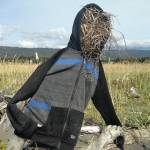Straw man Someone stuffed with grass a coat that washed up on the Homer Spit beach on Thursday, Sept. 5, 2019, in Homer, Alaska. No crows were observed in the vicinity of the impromptu art. (Photo by Michael Armstrong/Homer News)